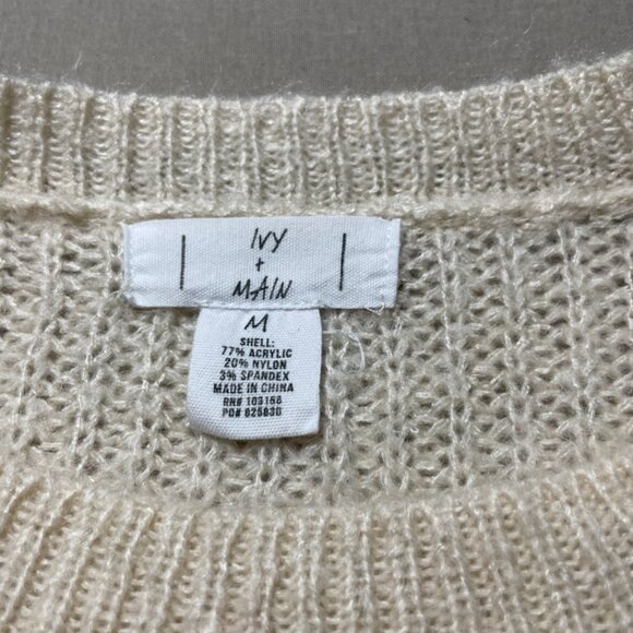 Ivy + Main Crew Neck Sweater - Tan M - Picture 3 of 7